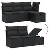 vidaXL Garden Sofa Set Black