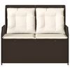 vidaXL Garden Bench Brown Poly Rattan