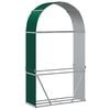 vidaXL Log Holder Green 47.2"x17.7"x82.7" Galvanized Steel