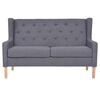 vidaXL Sofa Set Gray Polyester, Wood Medium Modern Sofa Set