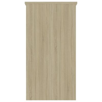 vidaXL Desk White and Sonoma Oak 31.5"x15.7"x29.5" Engineered Wood