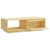 vidaXL Coffee Table Natural Solid Pinewood Medium Storage Coffee Table
