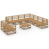 vidaXL Garden Lounge Set Honey brown Solid pinewood Medium Modular