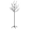 vidaXL Christmas Tree Black trunk with colorful LED lights