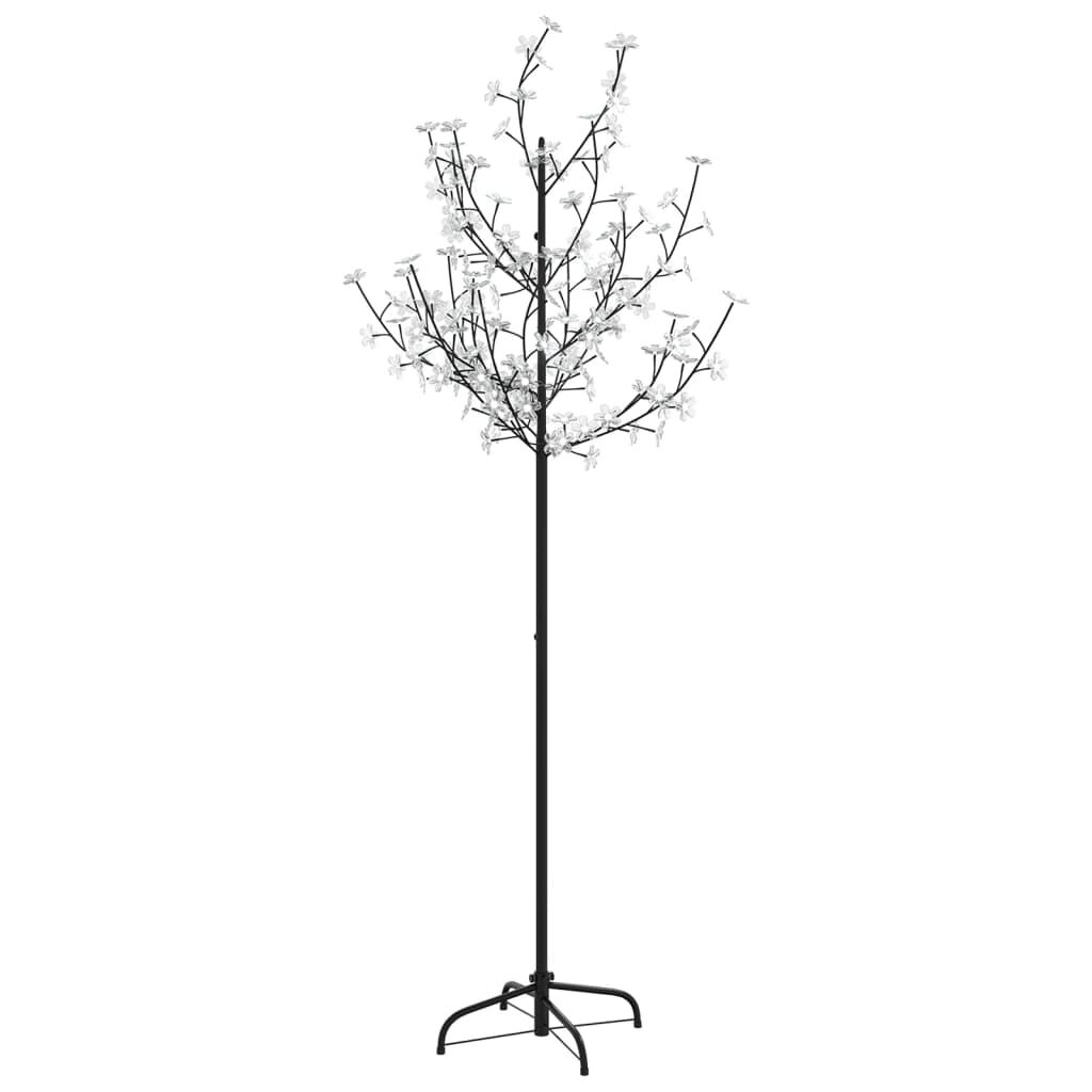 vidaXL Christmas Tree Black trunk with colorful LED lights