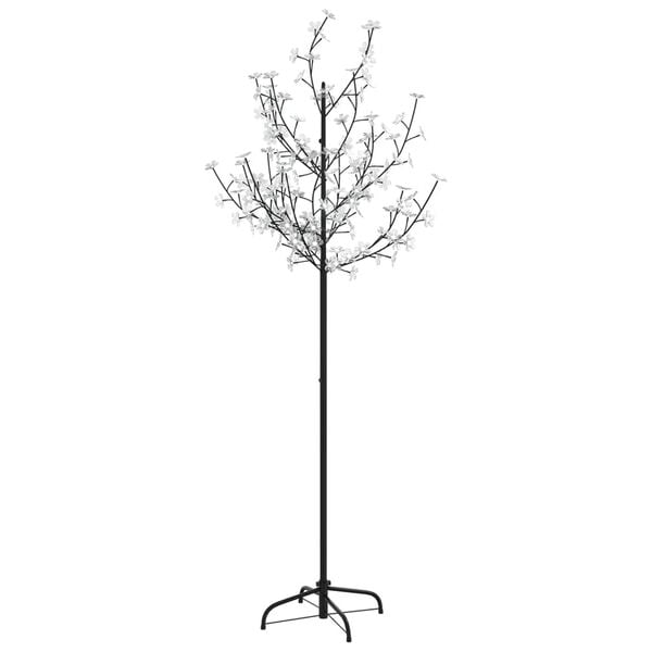 vidaXL Christmas Tree Black trunk with colorful LED lights