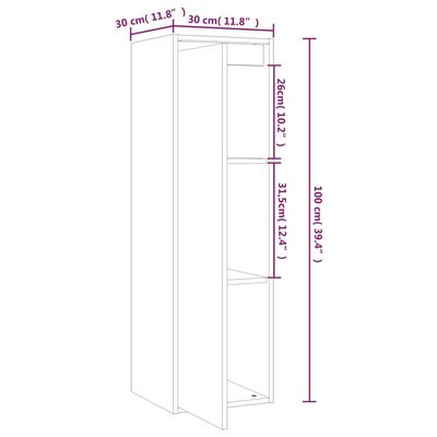 vidaXL Wall Cabinets 2 pcs 11.8"x11.8"x39.4" Solid Pinewood