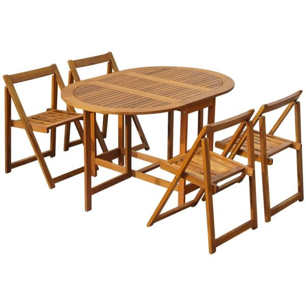 vidaXL Outdoor Dining Set Natural wood Acacia wood with natural oil finish