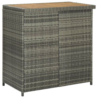 vidaXL 3 Piece Bar Set Poly Rattan Gray