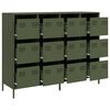 vidaXL Sideboard Olive Green Cold-rolled Steel Medium Sideboard