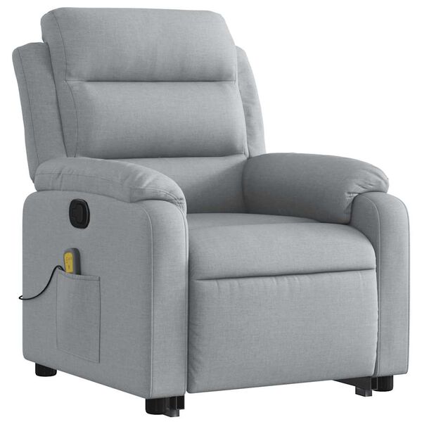 vidaXL Stand Up Massage Recliner Chair Light grey