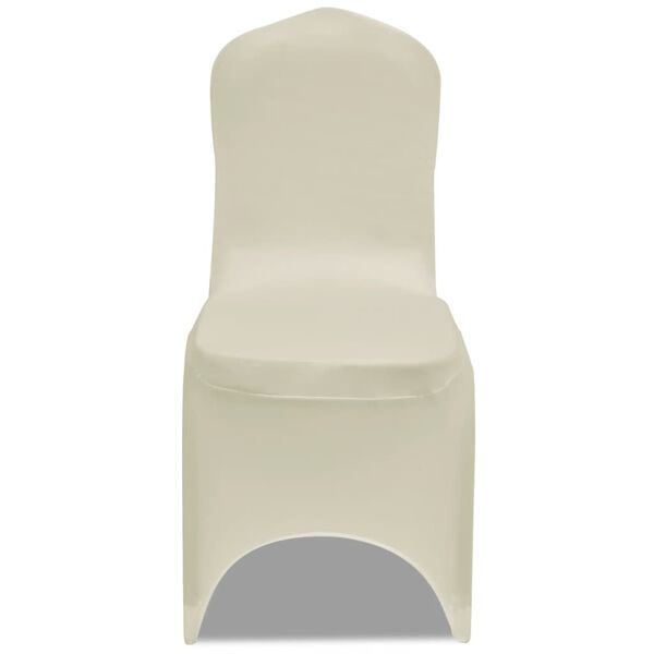 vidaXL Chair Cover Set of 30 Cream 90% Polyester, 10% Elastane