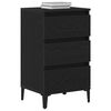 vidaXL Bedside Cabinet with Drawer Black Oak 17.72 x 13.78 x 17.32 in