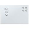 vidaXL Wall-mounted Magnetic Board White 15.7"x11.8" Tempered Glass