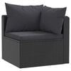vidaXL Patio Sofa Black
