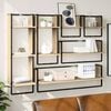vidaXL Wall Shelf Set Set of 6 Sonoma oak Engineered wood, metal Medium