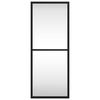 vidaXL Wall Mirror Black Glass, Powder-coated iron 7.9 x 19.7 in