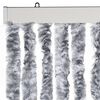 vidaXL Fly Curtain White and Grey 39.4x78.7" Chenille