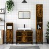 vidaXL Bathroom Cabinet Smoked oak Engineered wood, iron