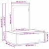 vidaXL Dressing Table Grey 23.62 x 15.75 x 27.56 in Engineered Wood