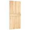 vidaXL Sliding Door with Hardware Set 37.4x82.7" Solid Wood Pine