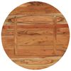 vidaXL Table Top Natural wood color Solid acacia wood 31.5 in diameter