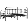 vidaXL Daybed Frame Black 35.43 x 74.80 in Powder-Coated Steel
