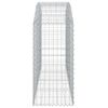 vidaXL Gabion Basket Silver Galvanized Iron 78.7 x 19.7 x 47.2 in