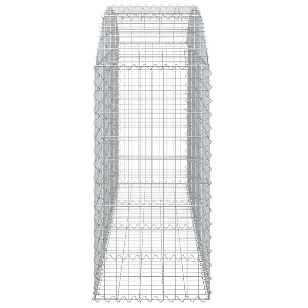 vidaXL Gabion Basket Silver Galvanized Iron 78.7 x 19.7 x 47.2 in