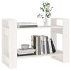 vidaXL Book Cabinet White Solid pine wood Medium Book Cabinet