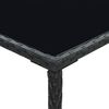 vidaXL Garden Bar Set Black PE rattan 3 Piece Set Footrest