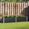 vidaXL Garden Raised Bed Gray Wood-plastic composite, steel