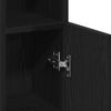 vidaXL Bathroom Cabinet Black Engineered wood Slim Bathroom Cabinet