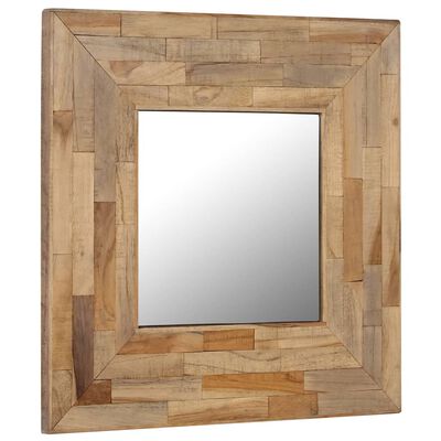 vidaXL Mirror Reclaimed Teak 19.6"x19.6"