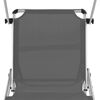 vidaXL Sun Lounger Grey Aluminum, steel and textilene Medium Foldable