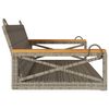 vidaXL Patio Swing Bench Gray PE Rattan and Powder-Coated Steel
