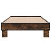 vidaXL Bed Frame Smoked Oak Engineered Wood 39.4x78.7 in Durable