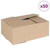 vidaXL Folding Box 50 pcs Natural 9.84 x 6.89 x 3.94 in Cardboard