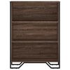 vidaXL Bookcase Brown oak Engineered wood Medium Bookcase Rectangular