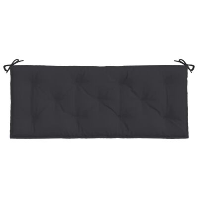 vidaXL Garden Bench Cushions 2pcs Black 47.2"x19.7"x2.8" Oxford Fabric