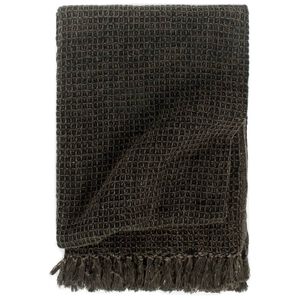 vidaXL Throw Cotton 49.2x59.1" Anthracite/Brown