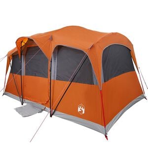 vidaXL Family Tent Orange and Orange 171.26 x 100.39 x 85.04 in