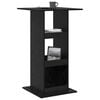 vidaXL Bar Table with Shelf Black Oak 60 x 60 x 100 cm Engineered wood