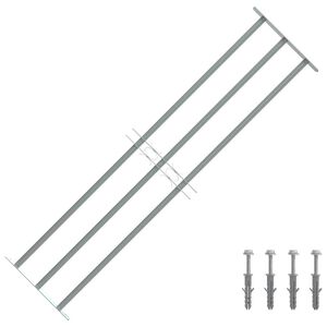 vidaXL Adjustable Security Grille for Windows with 3 Crossbars 39.4"-59.1"