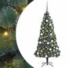vidaXL Artificial Pre-lit Christmas Tree with Ball Set Green 70.9" PET