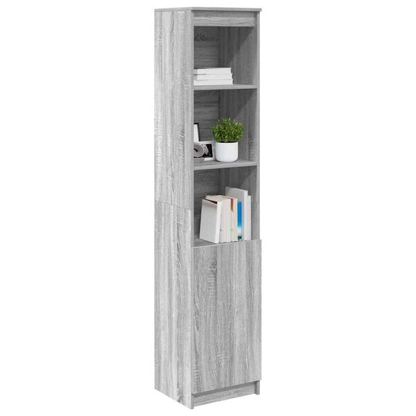 vidaXL Highboard Grey Sonoma Engineered Wood Tall Highboard
