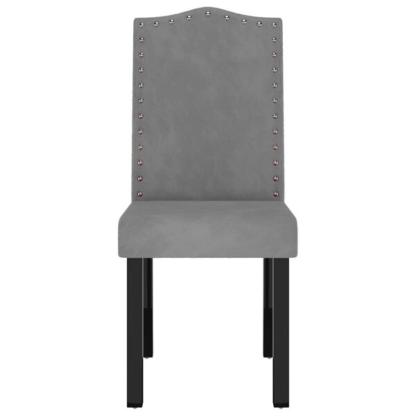 vidaXL Dining Chairs 4 pcs Light Gray Velvet