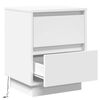 vidaXL Bedside Cabinet White 15.35 x 13.58 x 19.69 in Engineered wood