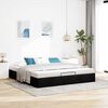 vidaXL Ottoman Bed Frame Black Polyester, Metal, Plywood, Engineered Wood
