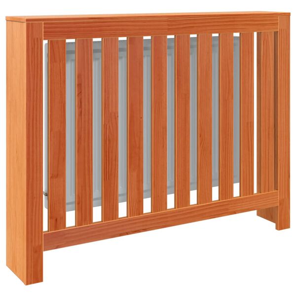 vidaXL Radiator Cover Wax Brown 42.7"x7.5"x33.1" Solid Wood Pine